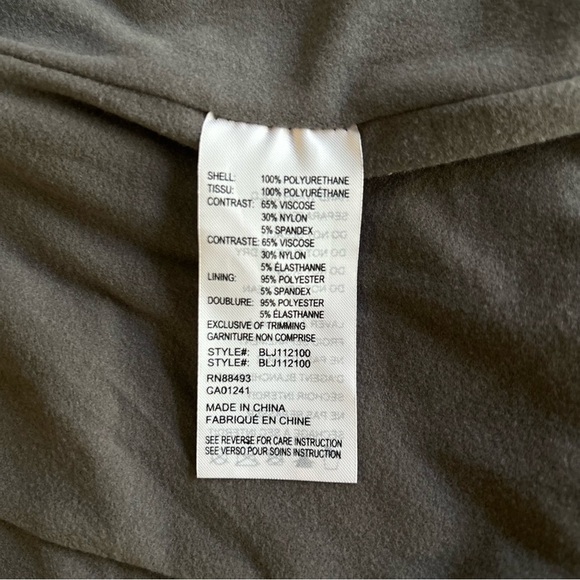 Blanc Noir | Black and Gray Faux Leather Vest - Picture 8 of 10